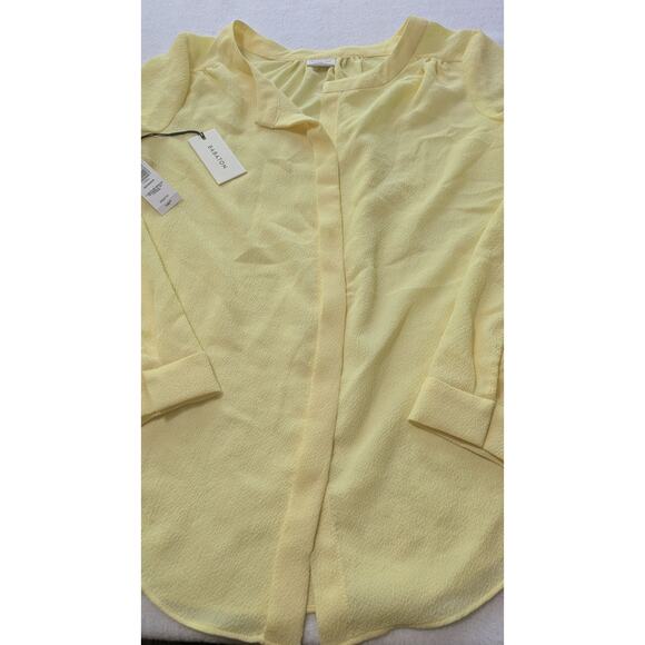 BABATON Aritzia bergen blouse yellow flowy Lemon Meringue XSS Oversized Butter - Picture 9 of 14